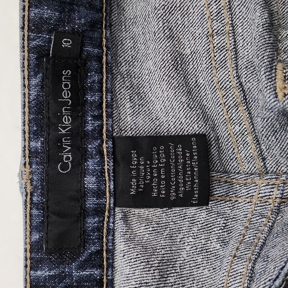 Calvin Klein Women's Denim Jeans Bootcut Double Stone Wash Blue Stretch Size 10 - Picture 10 of 15